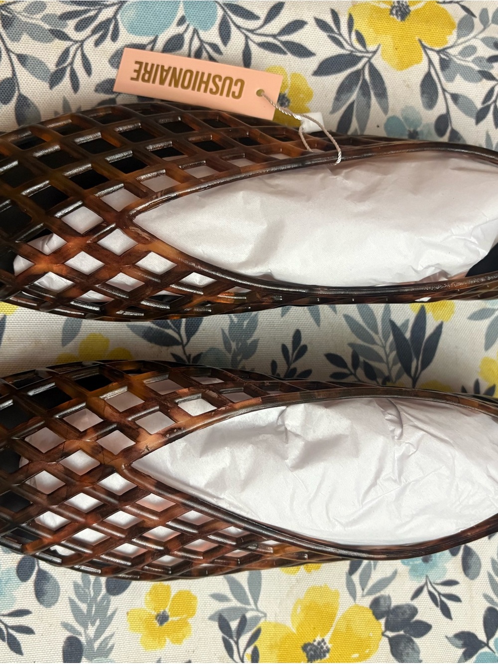 Women's Brown Lattice jelly Slip-On Flats